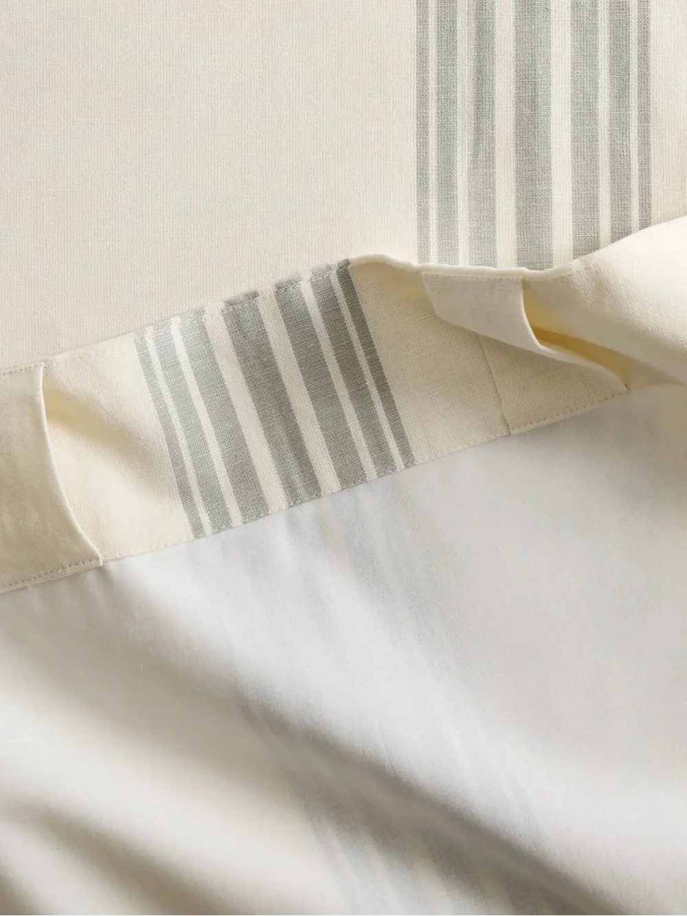 Coastal Stripe Sage/Cream Linen Cotton Blend Lined  - Retail $72